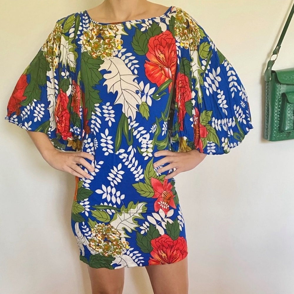 Farm Rio Open Back Mini Dress